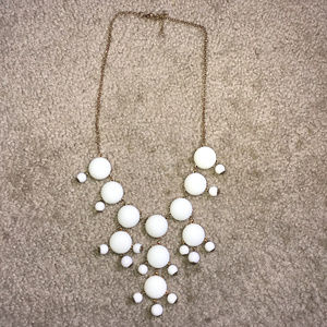Francesca's White Necklace with Balls